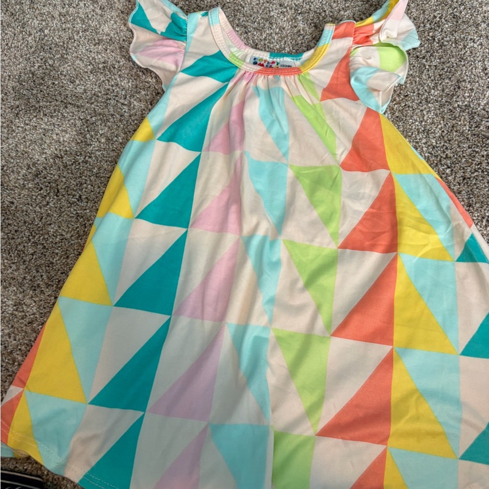 Dot Dot Smile Colorful Geometric Kids Dress